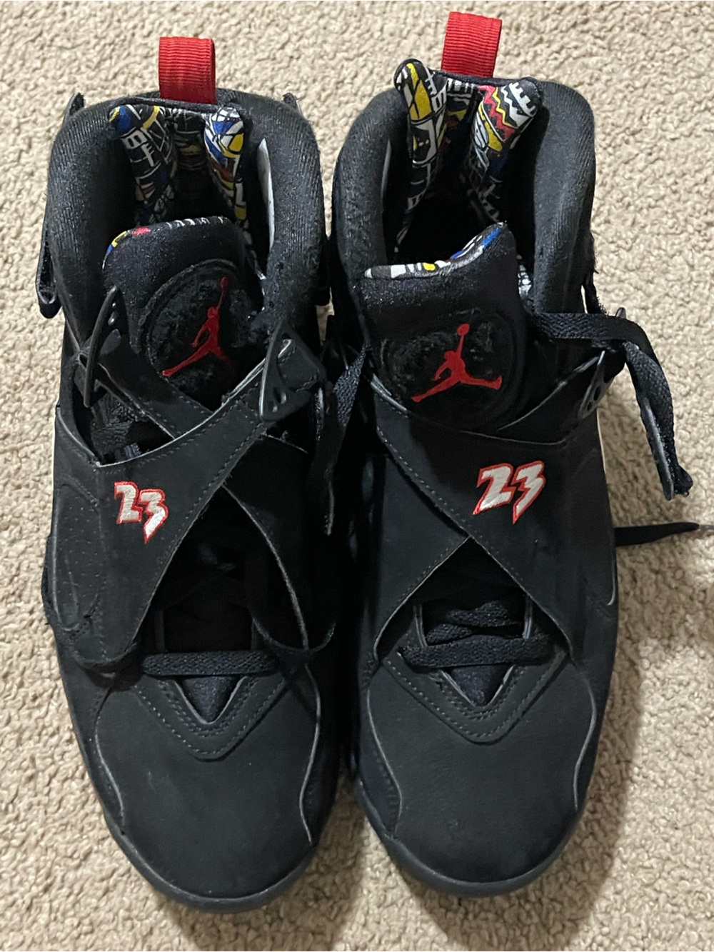 Nike Men’s Black Sneakers with Red Accents